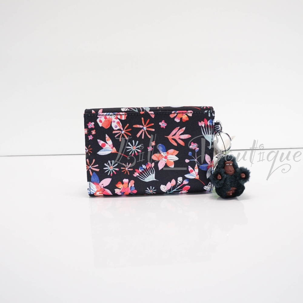 NWT Kipling AC3739 PIXI Snap Medium Trifold Wallet Nylon Festival Blossom Multi - Picture 3 of 13